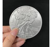 MOMOMAGE Jumbo Walking Liberty Half Dollar (7.3cm) Magic Tricks Coin Appearing Magic for Magicians Close up Street Illusions Props Accessories