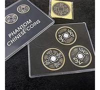 MOMOMAGE Phantom of Chinese Coins Magic Tricks Chinese Palace Coin Appearing Vanishing Magic Close up Illusions Gimmicks Mentalism Props