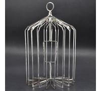 MOMOMAGE Silver Steel Appearing Bird Cage - Small Size (Dove Appearing Cage) Magic Tricks for Magicians Stage Illusions Gimmick Props