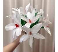 MOMOMAGE Sleeve Bouquet White Flower Magic Tricks Feather Bouquets Appearing from Sleeve Flower Production Magic Stage Gimmicks Props for Magicians