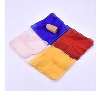 MOMOMAGE Thumb Tip Blendo Silk Magic Tricks Handkerchiefs 4 Silk Joined into One Magic Stage Illusions Props Gimmick Mentalism