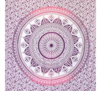 MOMOMUS Beach Towel in XL and XXL Sizes or Sandproof Beach Blanket - Mandala Design, Lightweight, Compact - Sandless Beach Mat, Extra Large Picnic Blanket for the Beach - Fuchsia, 210X230 cm