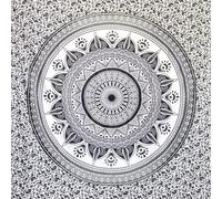 MOMOMUS Beach Towel in XL and XXL Sizes or Sandproof Beach Blanket - Mandala Design, Lightweight, Compact - Sandless Beach Mat, Extra Large Picnic Blanket for the Beach - Black, 210X230 cm