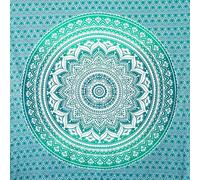 MOMOMUS Sandfree Extra Large Beach Towels for Adults - Mandala Style, Lightweight and Familiar - Sandproof Beach Blanket - Turquoise, 210 x 230 cm