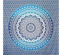 MOMOMUS Sandfree Extra Large Beach Towels for Adults - Mandala Style, Lightweight and Familiar - Sandproof Beach Blanket - Blue, 210 x 230 cm