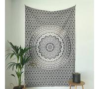 MOMOMUS Sandfree Large Beach Towels for Adults - Mandala Style, Lightweight and Familiar - Sandproof Beach Blanket - Grey 135 x 210 cm