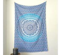 MOMOMUS Sandfree Large Beach Towels for Adults - Mandala Style, Lightweight and Familiar - Sandproof Beach Blanket - Blue, 135 x 210 cm
