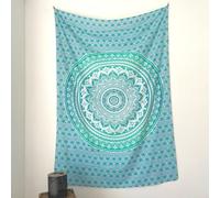 MOMOMUS Sandfree Large Beach Towels for Adults - Mandala Style, Lightweight and Familiar - Sandproof Beach Blanket - Turquoise, 135 x 210 cm