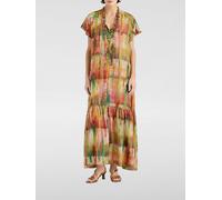 MOMONÌ Otero Long Silk Tunic with Abstract Print and Round Neck - Size: 40 - female