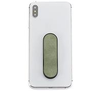 MOMOSTICK - Original smartphone finger holder - Stand & Grip for iPhone, Samsung, Huawei - Suede series, Green