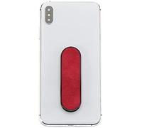 Momostick - The Original! Smartphone Finger Holder - Mobile Phone Finger Holder Mobile Phone Holder Stand Grip - Mobile Phone Ring for iPhone Samsung Huawei (Suede Series - Red)
