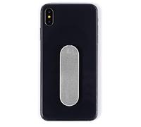 Momostick - The Original! Smartphone Finger Holder - Mobile Phone Finger Holder Stand Grip - Mobile Phone Holder Mobile Phone Ring for iPhone Samsung Huawei (i-Series - Silver PU