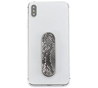 Momostick - The Original! Smartphone Finger Holder - Mobile Phone Finger Holder Stand Grip - Mobile Phone Holder Mobile Phone Ring for iPhone Samsung Huawei (Snake Series - Grey PU)