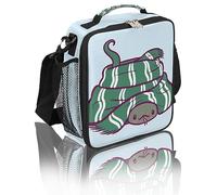 MOMOYU Cartoon Scarf Cute Snake Lunch Box Insulated Lunch Bag Wide Opened Tote Reusable Lunch Container Organizer Thermal Cooler Bag with Shoulder Strap for School Office Picnic Beach