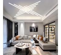 MOMOYY Dimmable Led Ceiling Lights Modern Living Room Ceiling Lamp with Remote Controls Lighting 128w High Brightness Large Lights Bedroom Ceiling Light Office Ceiling Lighting (White, 8 Ø120cm)