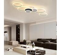 MOMOYY LED Ceiling Light Modern Living Room Ceiling Lighting Dimmable Lightinglamp with Remote Control 108 W High Performance Round Ceiling Lamp Living Room Light Bedroom Kitchen (Black and White)