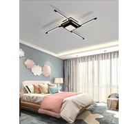MOMOYY Modern LED Ceiling Light,Ceiling Lights Living Room,Unique Black Ceiling Lamp, Acrylic Lampshade Chandelier,4 Heads Flush Mount Ceiling Lamp,forDiningRoom,Bedroom, Living Room (4 Heads)