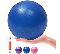 MOMPLUS 6 Inch Exercise Pilates Mini Yoga Balls Barre Small Bender for Home Stability Squishy Training Physical Therapy Improves Balance Core Strength Comes with Pump(Blue, 6 Inch)