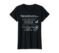 Mompreneur Entrepreneur Mom Business Owner Working Mother Value Graphic T-Shirt, Women, Black, S
