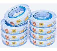Mom's Aide nappy bin refill cassettes - Only compatible with Simplee Sangenic - Pack of 8, not compatible with any Angelcare bins & Sangenic Tec & Twist & Click