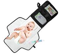 Mom's Bestyâ„¢ Luxury Baby Change Pad with Built-in Head Cushion - Portable Diaper Changing Station for Travel and Home - BONUS Pacifier Holder Clip