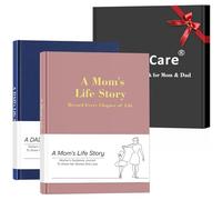 Mom's & Dad's Life Story Journals,Leather Journals,300+ Guided Questions
