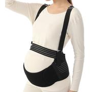 MomTend 5 in 1 Pregnancy Support Belt Adjustable No-Slip Maternity & Postpartum Belly Band Pregnancy Seat Belt with Shoulder Straps for Relieve Back, Pelvic, Hip Pain for Labour & Recovery, Beige Xl