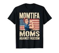 MOMtifa Moms Against Fascism Flag Resist No Kings 50501 Mama T-Shirt