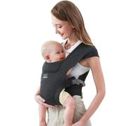 MOMTORY Baby Carriers from Newborn, Comfortable Hip Seat for Baby, Ergonomic Baby Carrier to Toddler with Velcro Fastening, Easily Adjustable Hip Carrier, 3-12 kg, Grey