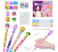 MOMUSE DIY Pen Making Kit, Fun Pen Creator Studio - Make You Own 4 Sparkly Glitter Pens, Creative Art and Craft Kits Toys for Kids Girls Tweens 6 7 8 9 10 11 12 Years Birthday Gift Present