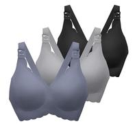 MomWills Nursing Bras for Breastfeeding, Seamless Ultra Comfort Maternity Bra, Natural Shape Pregnancy Bras for Women