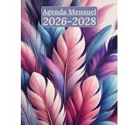 Mon Agenda Mensuel de 3 ans 2026 2028: 36 Calendrier Planificateur de Janvier à Décembre chaque mois sur Deux Pages Format A4