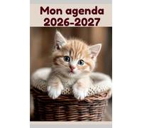 Mon agenda scolaire 2026-2027: Fille chat - Collège et primaire - Une page par jour avec devoirs, emploi du temps, objectifs, notes et to do list (Odile à l'école)