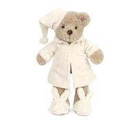 MON AMI Briar Bedtime Bear Plush Toy | 14 Inch Soft Stuffed Animal | Cute Teddy Bear Doll with Night Cap Robe Bunny Slippers | Cuddly Sleep Companion for Kids Babies Toddlers | Nursery Decor Gift