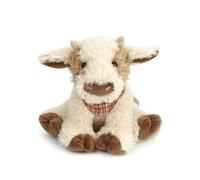 MON AMI Caleb Cow Stuffed Animal 10"/25.5cm | Soft Tan Cow Plushie with Bandana | Cuddly Farm Animal Toy for All Ages for Snuggles, Playtime & Nursery Fun