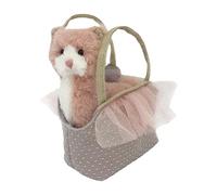 MON AMI Callie Kitty Stuffed Animal & Carrier Purse 7"/17.5cm | Detachable Plushie Cat in Satin Bag | Soft Toy Gift for All Ages | Ideal for Playtime & On-the-Go Fun