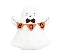 MON AMI Charming Ghost Halloween Plush 8"/20cm | Soft Stuffed Ghost with Bow Tie & “Boo” Sign | Spooky-Cute Plushie Gift & Seasonal Décor for All Ages