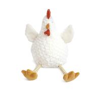 MON AMI Dixie the Chicken Stuffed Animal 13"/33cm | Soft Farm Animal Plushie with Faux Feathers & Striped Legs | Cuddly Toy for All Ages | Gift for Snuggles & Playtime