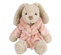 MON AMI Harlow Bathtime Bunny Plushie 14"/35cm | Soft Bunny Stuffed Animal in Pink Velour Bathrobe | Easter Plush Toy for Pretend Play, Bedtime Companion, Nursery Room Decor, Comfort Gift for Kids