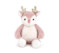 MON AMI Holly The Reindeer Stuffed Animal - 10”, Red Nosed Plush Pink Reindeer, Moose Stuffed Toy for Kids of All Ages