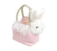 MON AMI Magnolia Bunny Stuffed Animal & Carrier Purse 7"/17.5cm | Detachable Plushie Cat in Satin Bag | Soft Toy Gift for All Ages | Ideal for Playtime & On-the-Go Fun