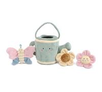 MON AMI Spring Watering Can Plush Toy Set 6x10in / 15.25x25.4cm | 4-Piece Rattle Activity Toys for Imaginative Play | Soft Garden-Themed Plush Set for All Ages | Gift-Ready & Travel-Friendly