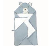 MON AMI Terry Bear Hooded Baby Towel & Washcloth Set, 30-Inch Cotton