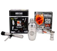 Mon bar à cocktails 2025: Coffret avec 1 shaker, 1 doseur double, 1 pilon et 1 bec doseur