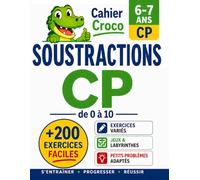 Mon cahier de calcul CP - Premières soustractions jusqu’à 10: Méthode progressive - Exercices simples pour enfants de 6-7 ans