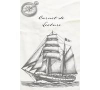 Mon carnet de lecture Explorateur Nautique - 100 fiches de lecture: Fiches de lecture regroupé dans un journal, pile à lire, suivi de lecture par moi et par an, résumé, commentaire et citations