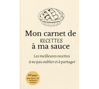 Mon carnet de recettes à ma sauce: Les meilleures recettes à ne pas oublier et à partager