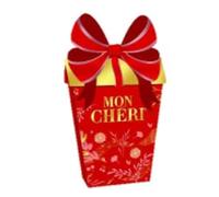 Mon Chéri Cherry & Liqueur Chocolates, Dark Chocolate with Cherry and Liqueur Filling, Praline Shape, 186g Box, 12 Pieces, Valentine's Day Theme