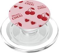 Mon Cheri Y2K Cherry Pink Preppy Coquette Aesthetic Pattern PopSockets PopGrip for MagSafe