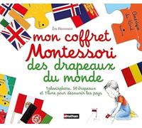 Mon coffret Montessori des drapeaux du monde: Avec 1 planisphère et 50 drapeaux